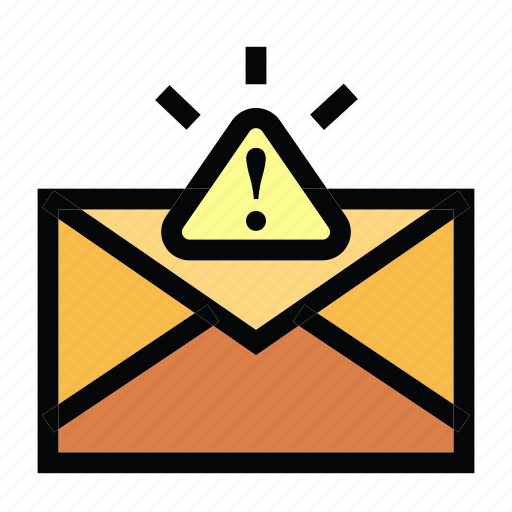 Communication, email, mail, malware, message, warning icon - Download on Iconfinder