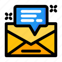 chat, comment, email, message