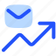 email, mail, arrow, graph, business, envelope, analytics 