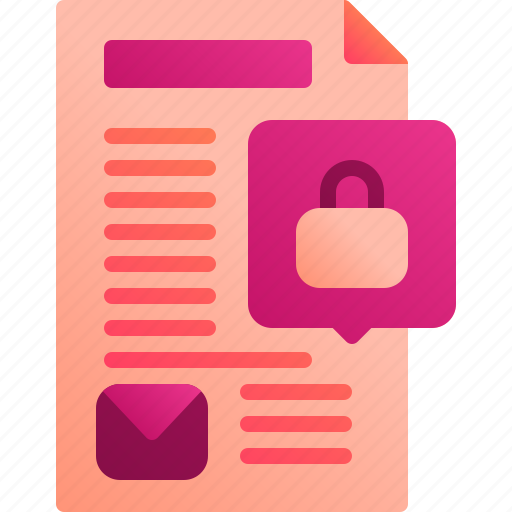 Document, file, lock, paper, protection, security icon - Download on Iconfinder