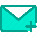 email, envelope, letter, mail, plus