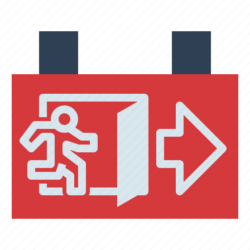 Door, emergency, exit, fire, security icon - Download on Iconfinder