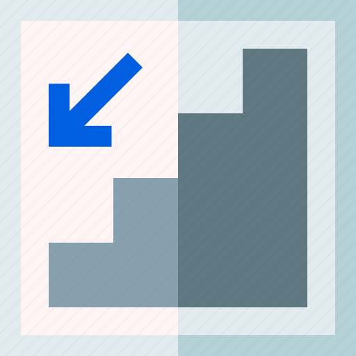 Arrows, down, emergency, stairs icon - Download on Iconfinder