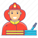 fireman, firefighter, rescuer, professional avatar, professional man