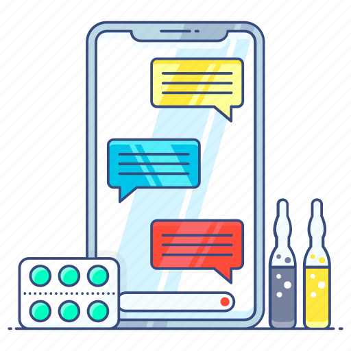 Healthcare, services, healthcare services, medical services, mobile chat, mobile communication, online consultation icon - Download on Iconfinder