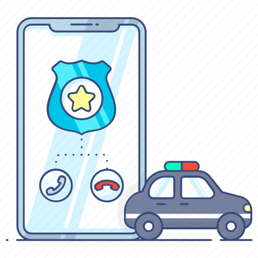 Police, call, police call, emergency call, mobile call, smartphone app, phone call icon - Download on Iconfinder