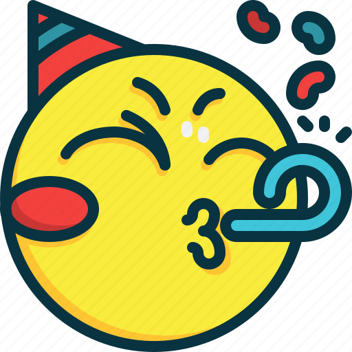 Party, emoji, smile, emoticons, feelings, face, happy icon - Download on Iconfinder