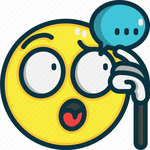 Thinking, emoticon, emoji, feeling, face, speech, bubble icon - Download on Iconfinder