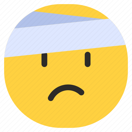Emoji, emoticon, smileys, emoticons, feelings, mood, hurt icon - Download on Iconfinder