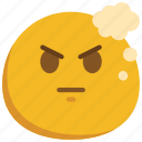angry, thoughts, emoticon, smiley, anger