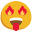 flame, eyes, emoticon, smiley, fire 