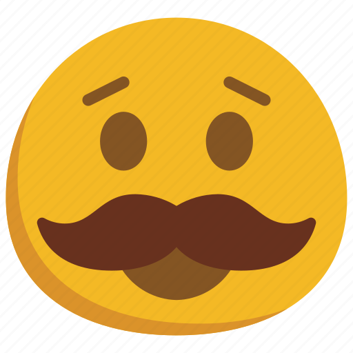 Moustache, emoticon, smiley, facial, hair icon - Download on Iconfinder