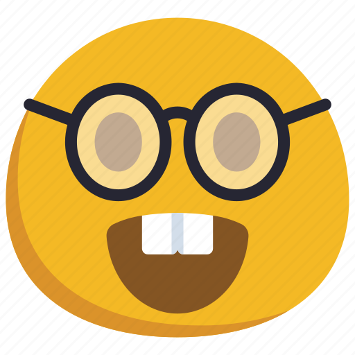Nerd, emoticon, smiley, nerdy, geek icon - Download on Iconfinder