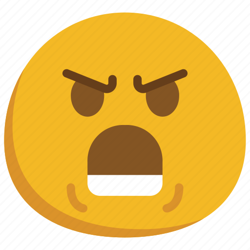 Shouting, emoticon, smiley, shout, anger icon - Download on Iconfinder