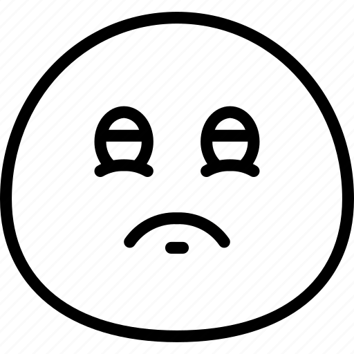 Tired, sad, emoticon, smiley, sadness icon - Download on Iconfinder