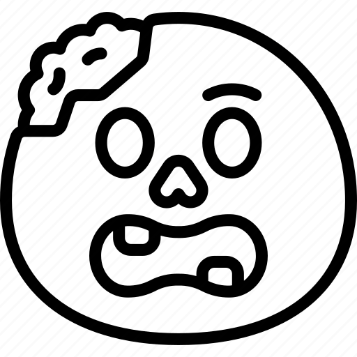 Zombie, emoticon, smiley, dead, evil icon - Download on Iconfinder