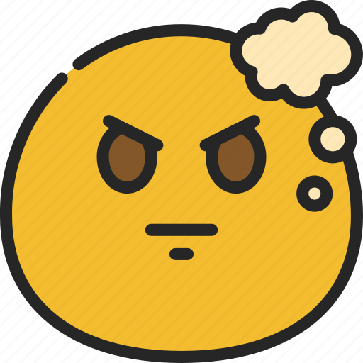 Angry, thoughts, emoticon, smiley, anger icon - Download on Iconfinder