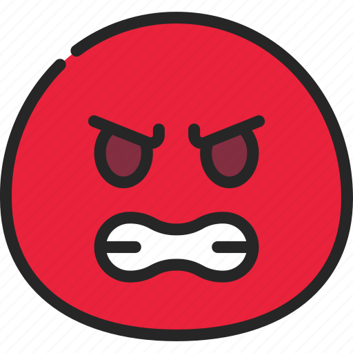 Angry, emoticon, smiley, anger, hate icon - Download on Iconfinder