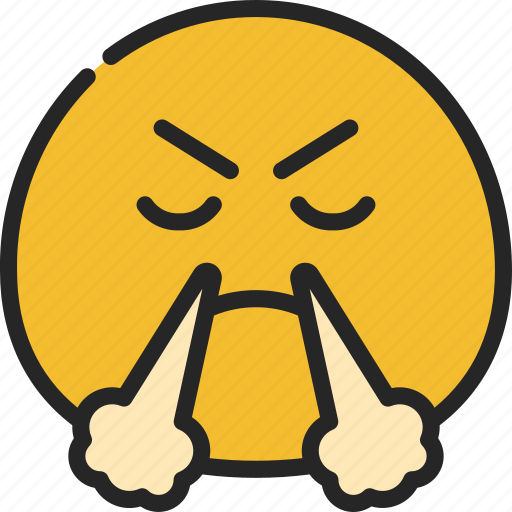 Annoyed, nose, air, emoticon, smiley, angry icon - Download on Iconfinder