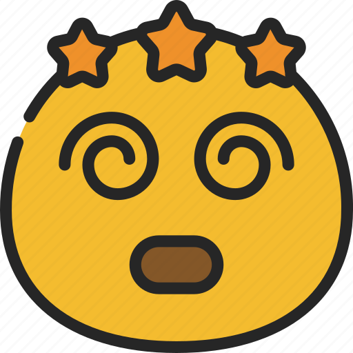 Dizzy, emoticon, smiley, dizziness, imbalance icon - Download on Iconfinder