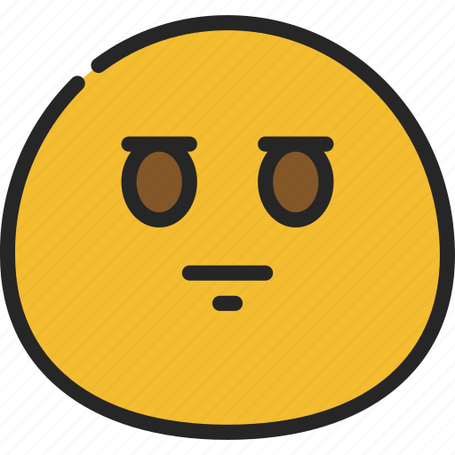 Straight, face, emoticon, smiley, serious icon - Download on Iconfinder