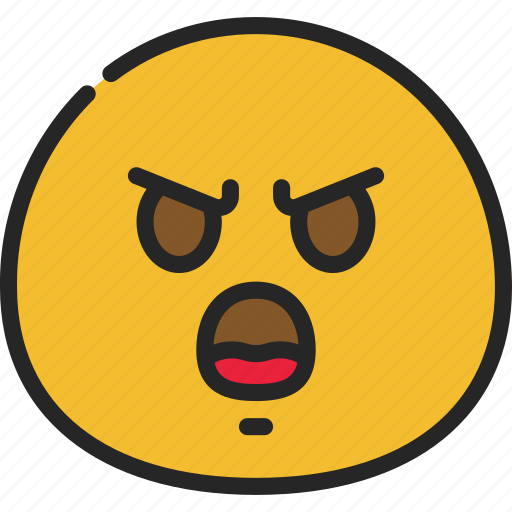 Surprise, annoyed, emoticon, smiley, angry icon - Download on Iconfinder