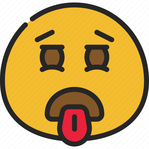 Worn, out, emoticon, smiley, tired, exhausted icon - Download on Iconfinder