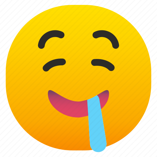Emoji, emoticon, smileys, feelings, mood, ideogram, drooling icon - Download on Iconfinder