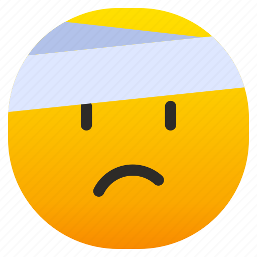 Emoji, emoticon, smileys, feelings, mood, ideogram, hurt icon - Download on Iconfinder