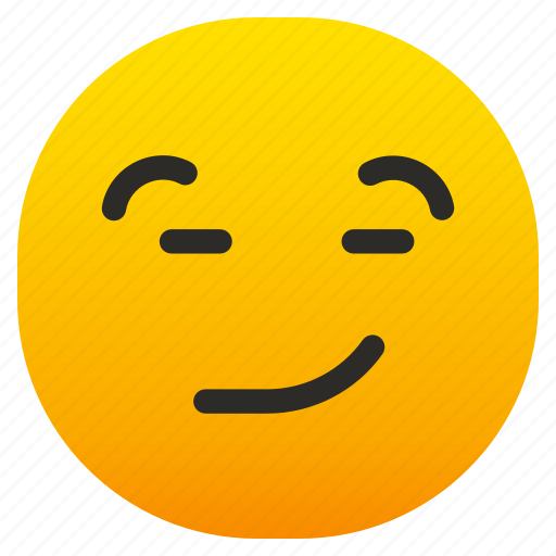Emoji, emoticon, smileys, feelings, mood, ideogram, smirk icon - Download on Iconfinder