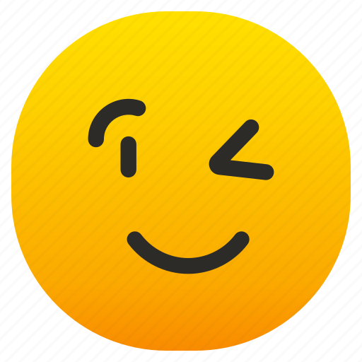 Emoji, emoticon, smileys, feelings, mood, ideogram, wink icon - Download on Iconfinder