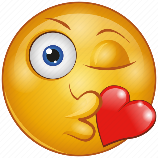 Cartoon, character, emoji, emotion, face, heart, love icon - Download on Iconfinder