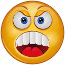 angry, annoyed, cartoon, character, emoji, emotion, face