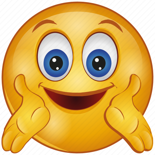 Cartoon, emoji, emotion, face, hand, happy, smile icon - Download on Iconfinder