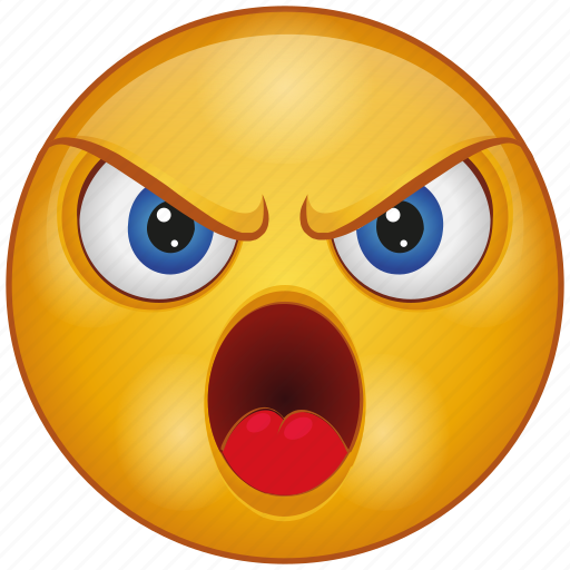 Angry, cartoon, character, emoji, emotion, face, shock icon - Download ...