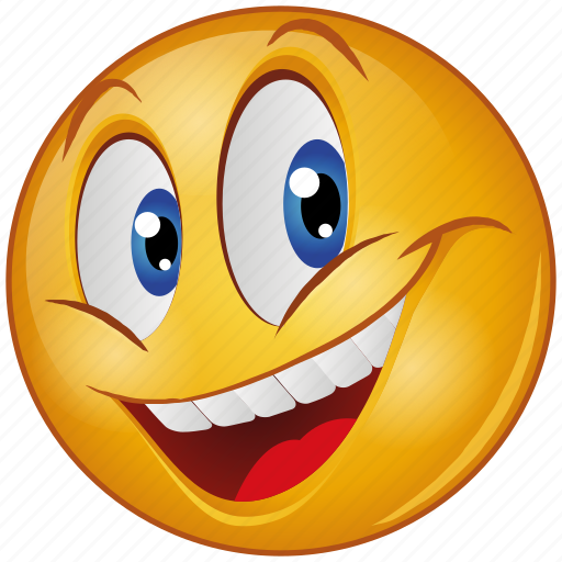 Cartoon character emoji  emotion face happy  smile  icon