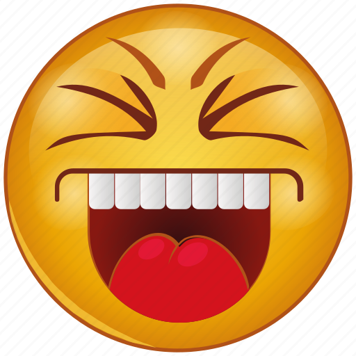Cartoon, emoji, emotion, face, happy, loud, smile icon - Download on Iconfinder