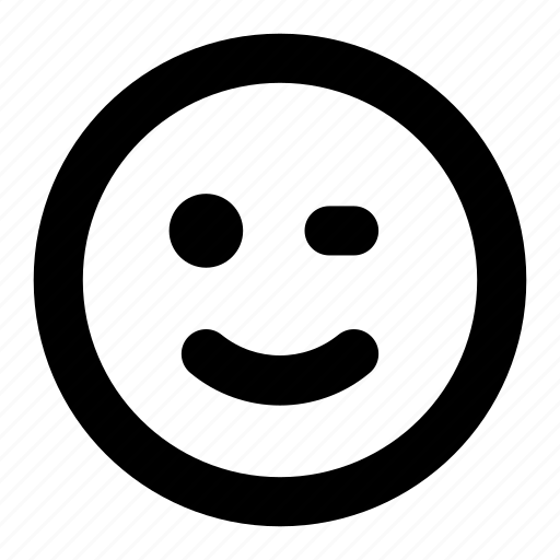 Emoticon, expression, face, happy, smile, smiley, wink icon - Download on Iconfinder