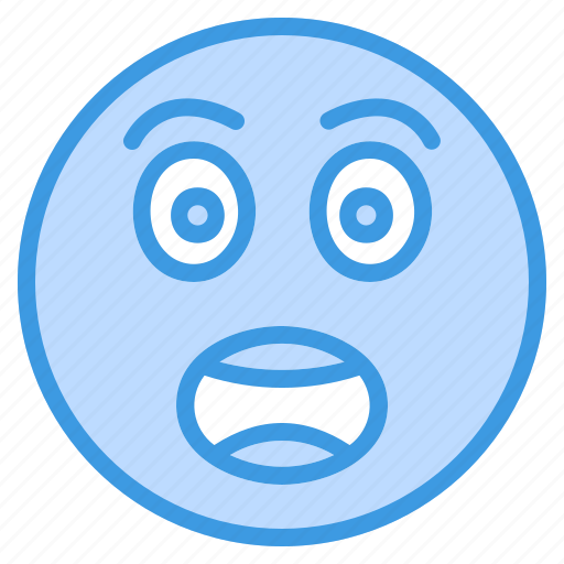 Premium Photo  A surprised look fearful emoji face, scared emoticon,  surprised emotion with pale blue forehead, fee
