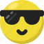 cool, emoji, emoticon, feelings, happy, smileys, sunglasses 