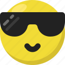 cool, emoji, emoticon, feelings, happy, smileys, sunglasses
