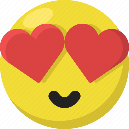 Emoji, emoticon, feelings, heart, in, love, smileys icon - Download on Iconfinder