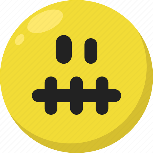Emoji, emoticon, feelings, mute, quiet, silent, smileys icon - Download on Iconfinder