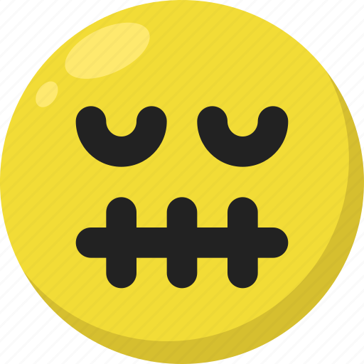 Emoji, emoticon, feelings, mute, quiet, silent, smileys icon - Download on Iconfinder