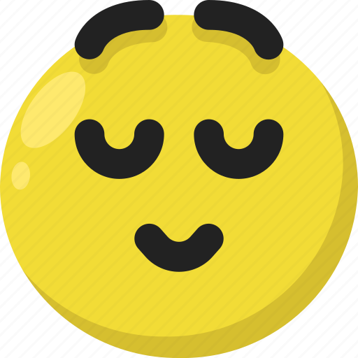 Emoji, emoticon, feelings, pleased, relieved, satisfied, smileys icon - Download on Iconfinder