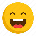 emoji, emoticon, happy, laugh, smiley