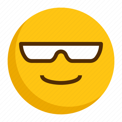 Emoji, emoticon, expression, glasses, happy icon - Download on Iconfinder