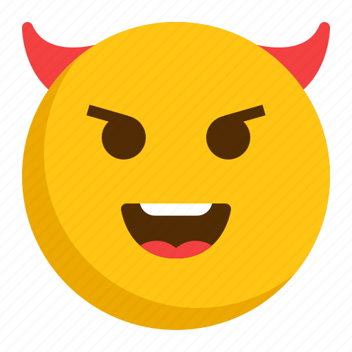 Devil, emoji, emoticon, happy, smiley icon - Download on Iconfinder
