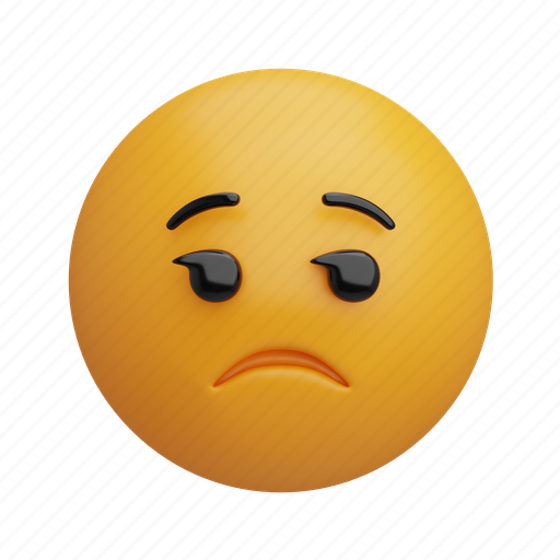 Frown, emoji, emoticon, smile, sad, emotag, happy 3D illustration - Download on Iconfinder