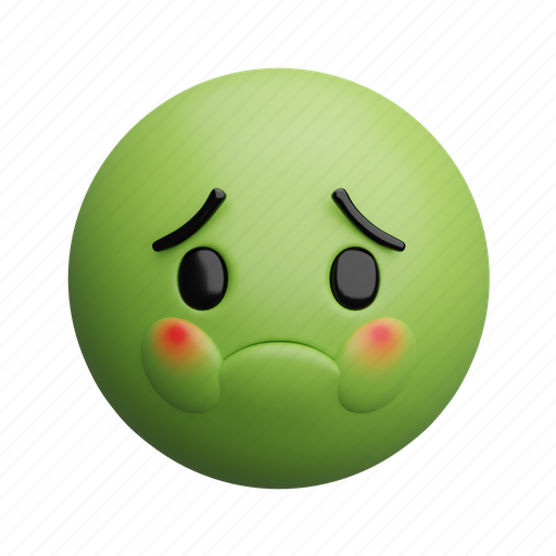 Nauseous, emoji, emoticon, smile, sad, emotag, happy 3D illustration - Download on Iconfinder